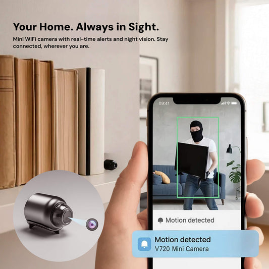 Cámara Mini Inalámbrica Oculta con Audio para Vigilancia del Hogar