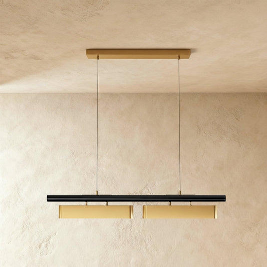 MuniraLux: Lámpara de araña LED moderna en negro mate con difusor de ópalo – para comedores y salones