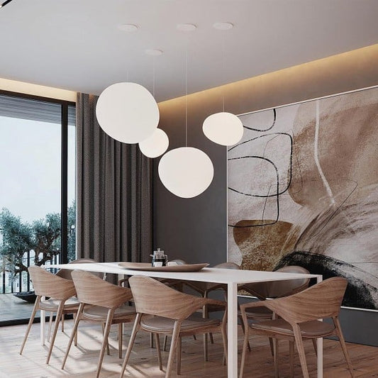 NadoLicht: Lámpara Colgante de Vidrio Minimalista – Lámpara Moderna para Comedor y Sala de Estar