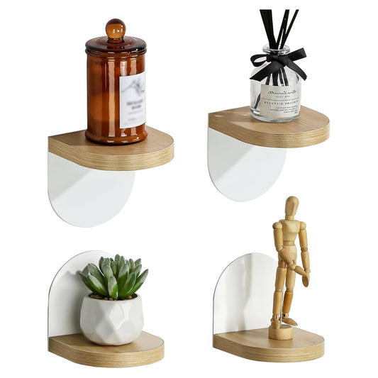 NaturKurve: Estanterías de pared decorativas – rústicas, ahorradoras de espacio y colgantes en estilo Boho para velas y accesorios en el dormitorio