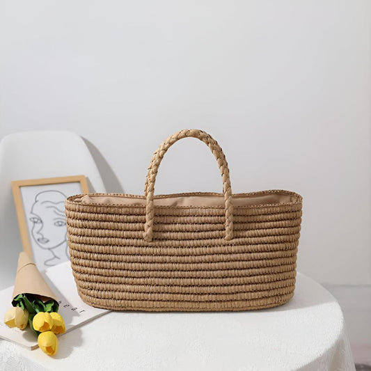 NaturStil: Bolsa de paja – hecha a mano, duradera y decorativa para el verano y las vacaciones