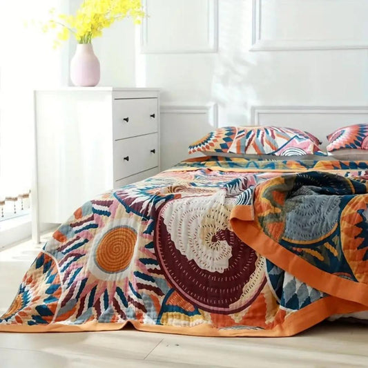NordCotton: Manta de algodón transpirable – Manta suave para sala de estar y dormitorio