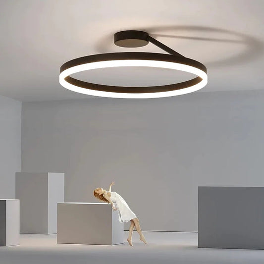 NordicLicht: Lámpara de techo LED de metal moderna y minimalista – elegante y brillante para la sala de estar