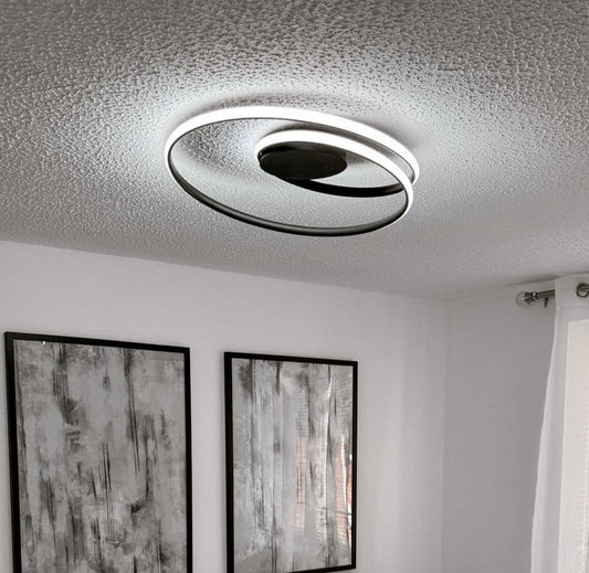 NordischesEisen: Lámpara de techo LED minimalista de hierro moderna – elegante y funcional para sala de estar y dormitorio
