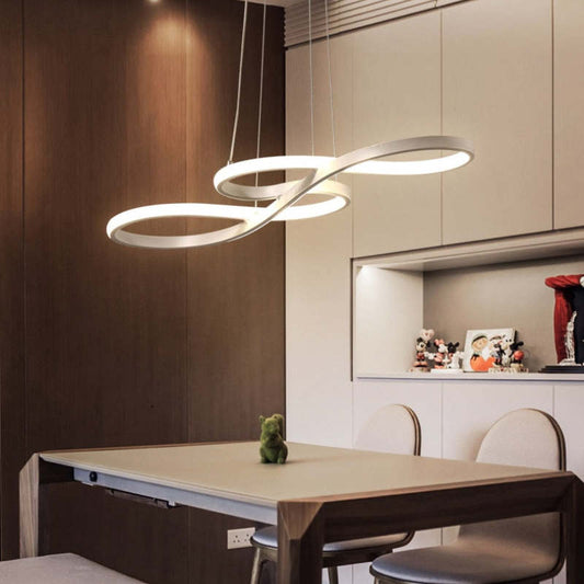 NotaLume: Lámpara colgante LED en diseño de notas musicales de acrílico y metal – para sala de estar y estudio