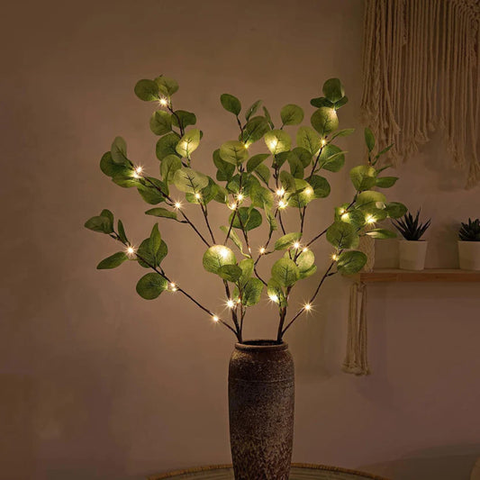 OlivaGlow: Luces de Ramas LED – Iluminación decorativa cálida para salas de estar y eventos