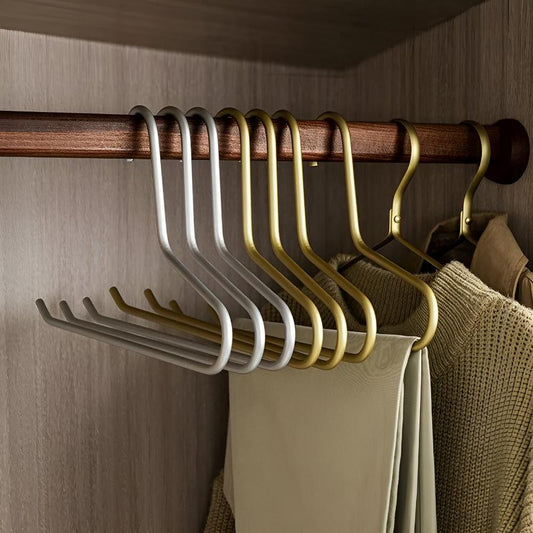 OrdnungSlim: Perchas de metal con diseño minimalista – robustas, ahorradoras de espacio y versátiles para ropa (paquete de 5)
