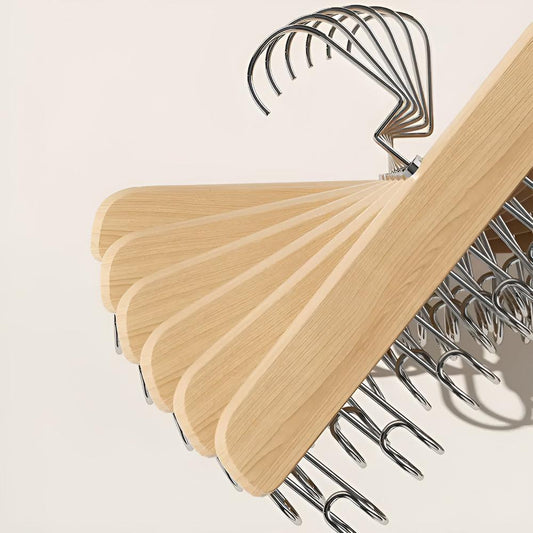 OrganizarLínea: Perchero de acero inoxidable y madera – robusto, giratorio y versátil para accesorios y ropa