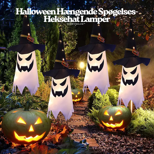 PhantomGlow™ – Lámparas de Sombreros de Bruja Fantasmas Suspendidos para Halloween