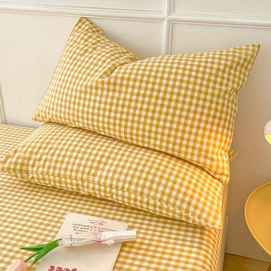 PlaidKomfort: Funda de cojín a cuadros en diseño clásico – fácil de cuidar y decorativa para áreas de estar (2 piezas)