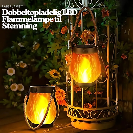 RadiFlame™ – Lámpara LED de Llama Doble Recargable para Ambientes