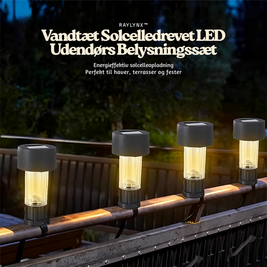 RayLynx™ – Kit de Iluminación LED Solar Impermeable para Exteriores