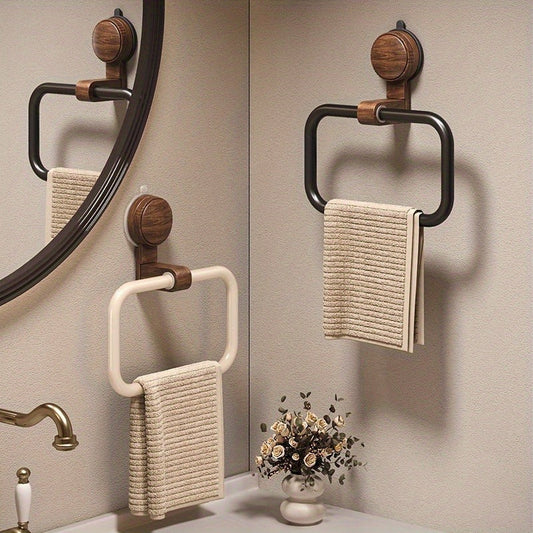 RectaLinie: Toallero de baño – elegante soporte de aluminio, estable y ahorrador de espacio sin taladrar para baños contemporáneos