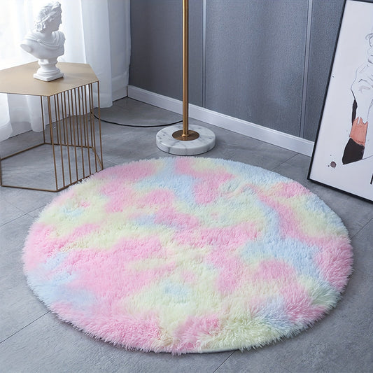 RegenbogenTraum: Alfombra rectangular colorida, suave y esponjosa – decorativa para sala de estar y dormitorio