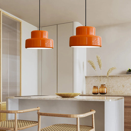RetroForm: Lámpara colgante Bauhaus en Naranja