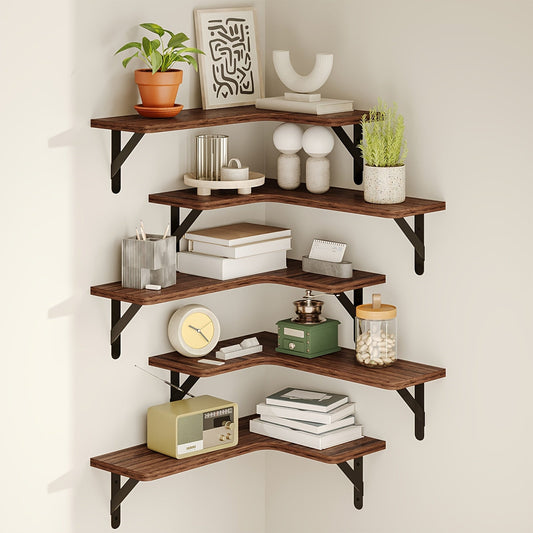RustikEcke: Estanterías de pared de madera – estables, decorativas y ahorradoras de espacio para baño y sala de estar