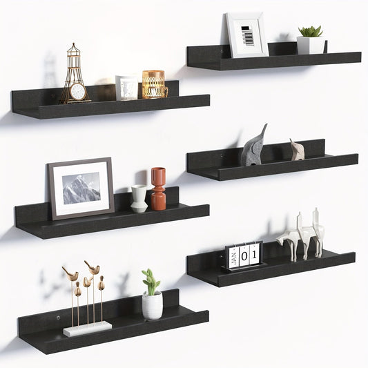 RustikHolz: Estantes de pared modernos – robustos, ahorrativos en espacio y elegantes con apariencia de madera rústica para baño y pasillo
