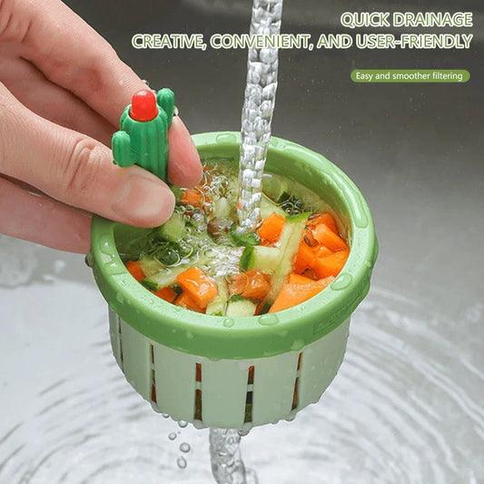 Escurridor para Fregadero con Mango Diseño Cactus Filtro para Desechos en Plástico ABS Ecológico Regalo 2026
