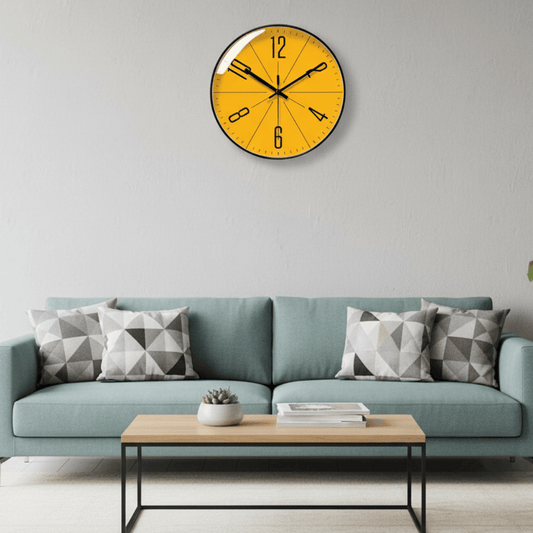 ScandiClock: Reloj de pared minimalista en blanco y negro con mecanismo de cuarzo preciso – para espacios modernos