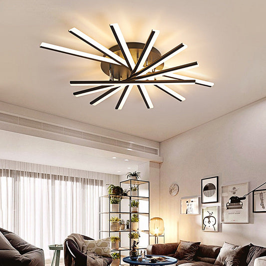 ScandiGlühen: Lámpara de techo LED escandinava de metal simple – elegante y funcional para áreas de estar y dormitorios