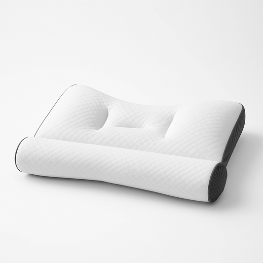 SchmerzfreiNacht: Almohada ortopédica para el cuello – Espuma viscoelástica y ergonómica para una postura de sueño saludable