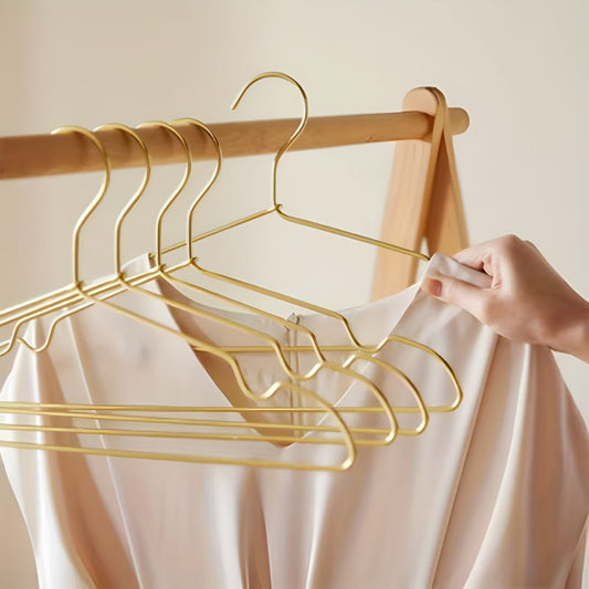 SchrankPlus: Perchas de metal – delgadas, elegantes y estables para barras de ropa y armarios (set de 12)