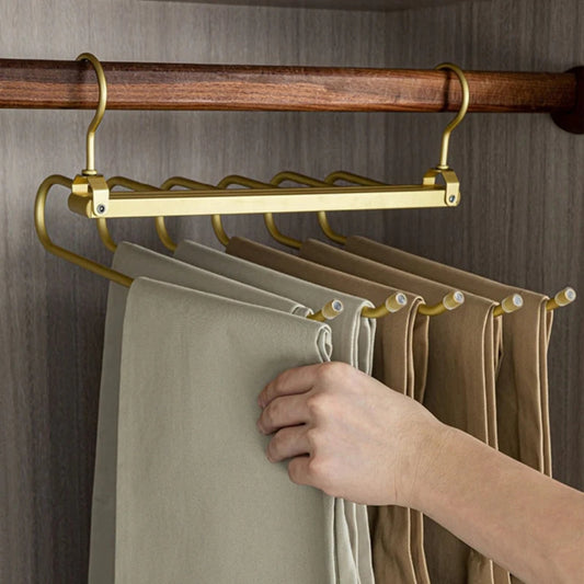 Schrankstern: colgador multifuncional – ahorrador de espacio, plegable y antideslizante para pantalones, bufandas y cinturones