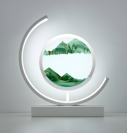 SerenGlow: Lámpara de Noche LED 3D de Arena Fluida – Luz relajante de arena en movimiento para sala de estar y dormitorio