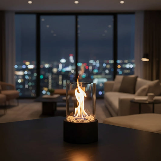 SLEEKFLAME – Chimenea de Mesa Sin Humo para Uso Interior y Exterior Elegante