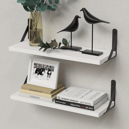 StilBrett: Estanterías de pared decorativas – Set de 2, modernas y colgantes con montaje invisible para cocina y baño