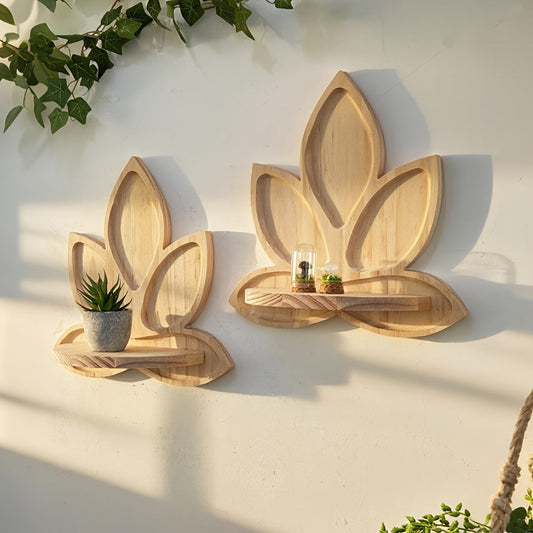 StilLotus: Estante de pared decorativo – ahorrador de espacio, multifuncional y flotante con diseño de loto para baños y salas de estar