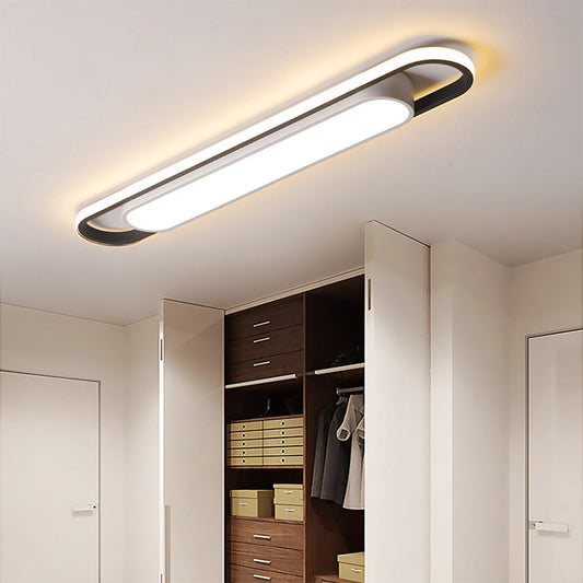 StrahlKorridor: Lámpara de techo LED minimalista larga – eficiente en energía y elegante para pasillo y comedor
