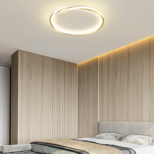 StrahlNacht: Lámpara de techo LED moderna redonda y plana – elegante y acogedora para dormitorios y áreas de estar