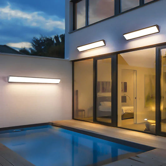 StrahlWerk: Lámpara de pared LED moderna para exteriores – Impermeable, eficiente en energía y resistente a la intemperie