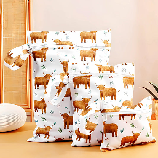 TierFreunde: Bolsa de almacenamiento con estampado de safari – robusta, ligera y práctica para accesorios de bebé y viajes (3 piezas)