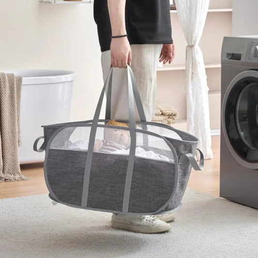 TragenFrisch: Cesta de ropa portátil – ahorra espacio, duradera y práctica para residencias estudiantiles, baños y dormitorios