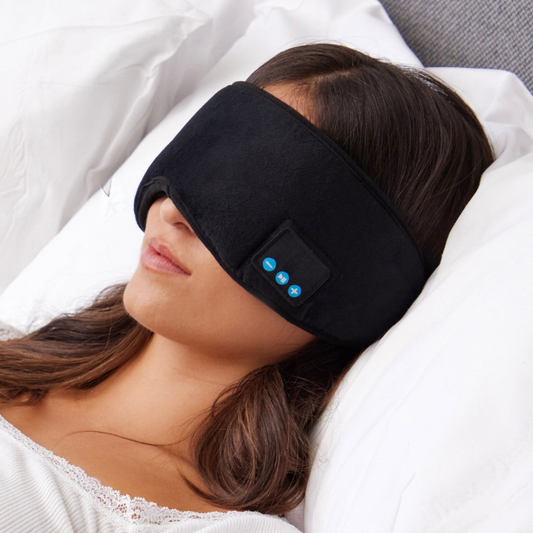 TräumeRuhig: Máscara de sueño con Bluetooth – Bloqueador de ruido y función de música para un mejor sueño