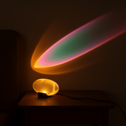 VitraEye: Lámpara de mesa de vidrio transparente LED con brillo ajustable – para sala de estar y oficina