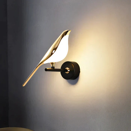 VogelLicht: Lámpara de pared LED moderna con diseño de pájaro para interiores elegantes