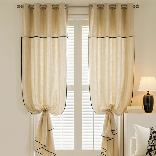 WeicheAura: Cortina moderna – semi-translúcida y decorativa para dormitorios y salas de estar