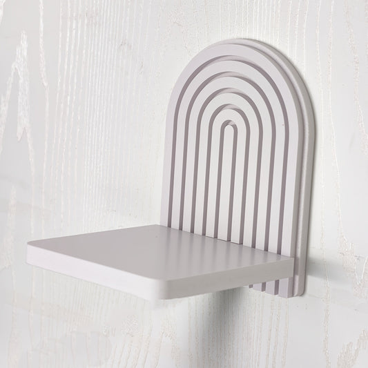 WeissBogen: Estante de pared de madera – decorativo, flotante y colgante en moderno estilo Boho con estructura de ranuras para sala de estar y baño
