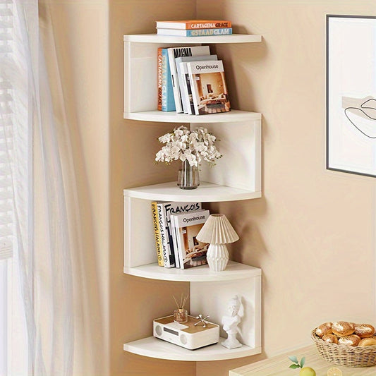 WeißRaum: Estantería de pared clásica – robusta, de fácil cuidado y colgante en diseño de esquina para dormitorio y oficina
