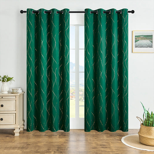 WellenEleganz: Cortina opaca con diseño brillante – elegante para áreas de estar y dormitorios