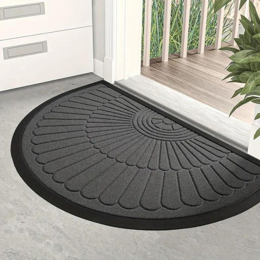 WillkommensBogen: felpudo semicircular en diseño de bienvenida – antideslizante, decorativo y robusto para la puerta de entrada y el pasillo