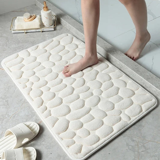 Alfombra de baño Pebble Stone antideslizante y de secado rápido