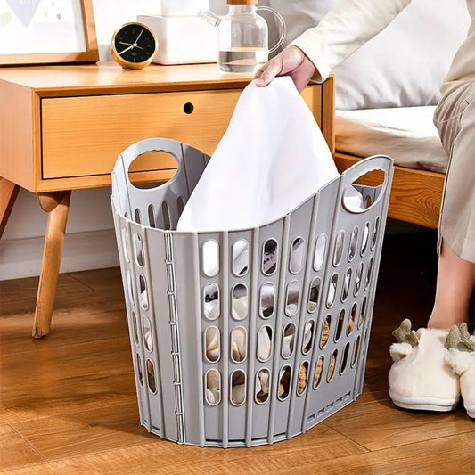 WohnTragen: Cesta de almacenamiento plegable – ligera, decorativa y móvil para el hogar, viajes y residencias estudiantiles
