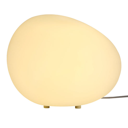 ZenKiesel: Lámpara de mesa LED inspirada en la naturaleza en forma de piedra con luz cálida – para dormitorio y rincón de lectura
