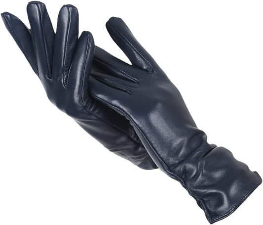 Guantes de Cuero Clásicos Suaves para Mujeres - Forrados de Lana a Medida