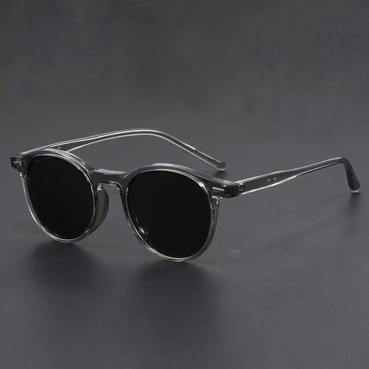 Gafas de sol para hombres RetroView – Gafas redondas de carey con marco ligero