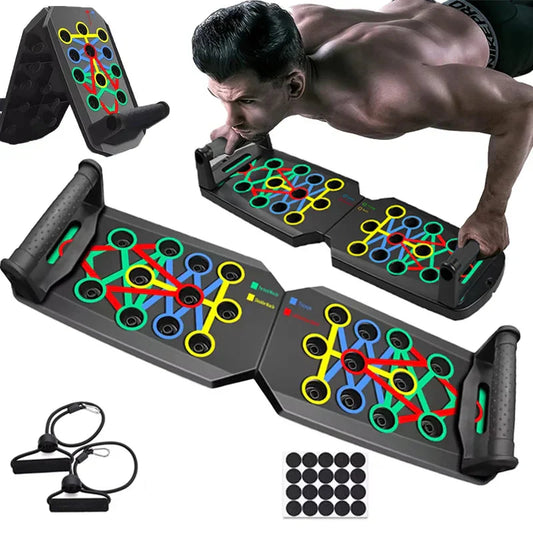 ¡Tablero de Flexiones Plegable Ulitmo: ¡Alcanza un Entrenamiento de Cuerpo Completo en Cualquier Momento, en Cualquier Lugar!